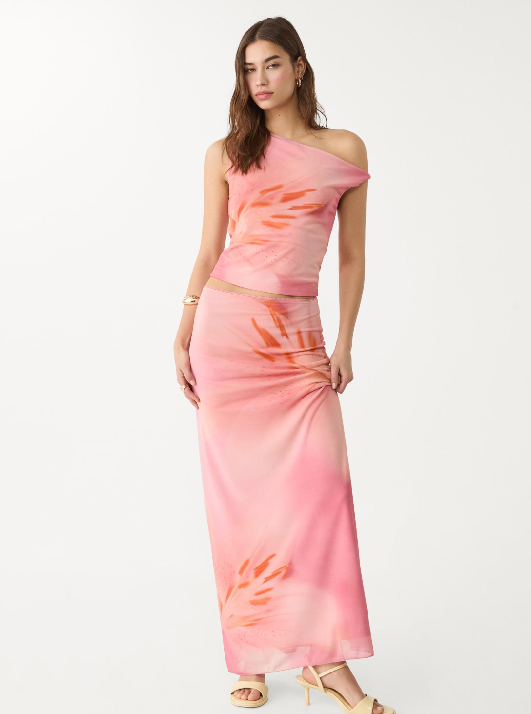Peach Floral Set